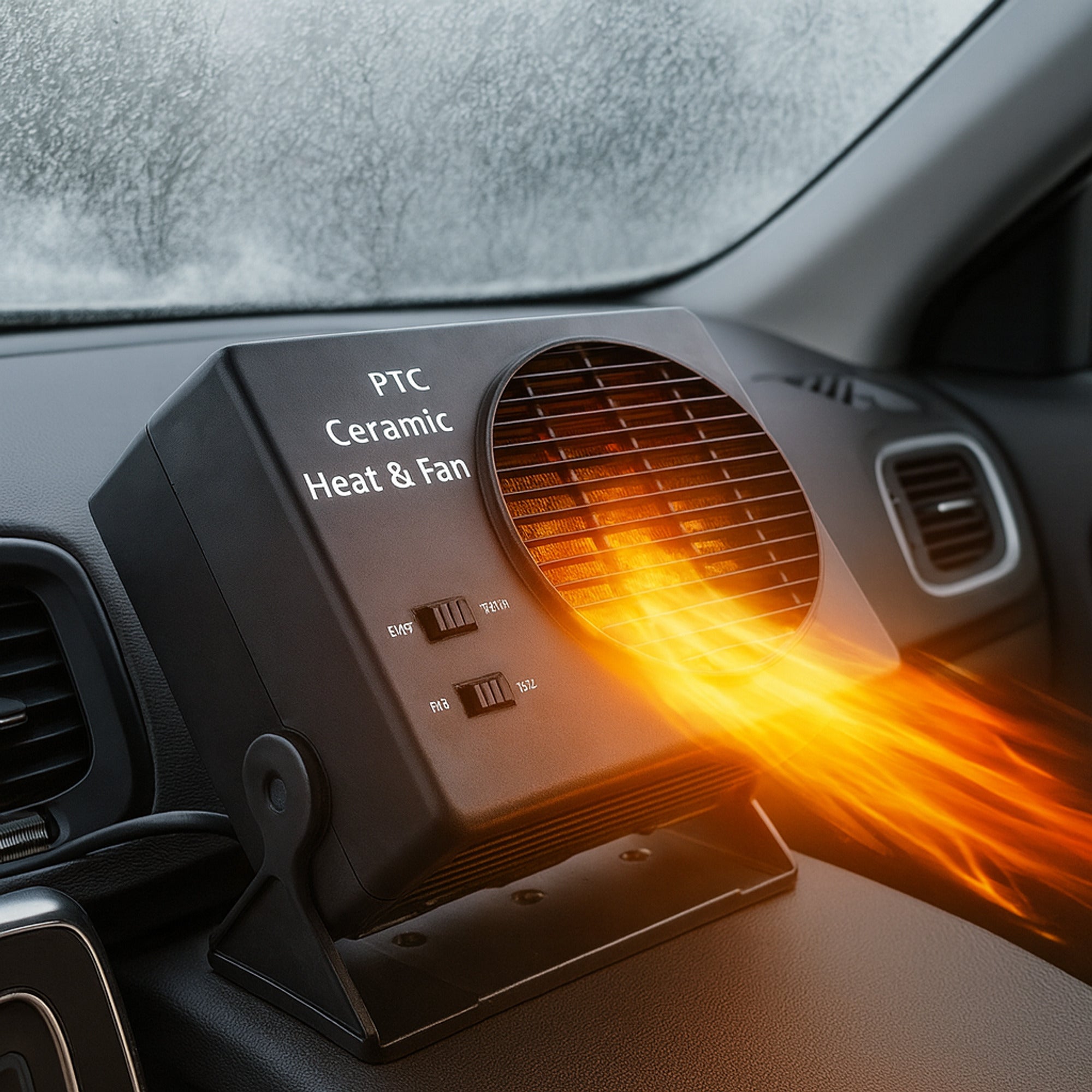12V Car Fan Heater With Ceramic PTC Rapid Cabin Heating And Heat Fan Modes - Image 3