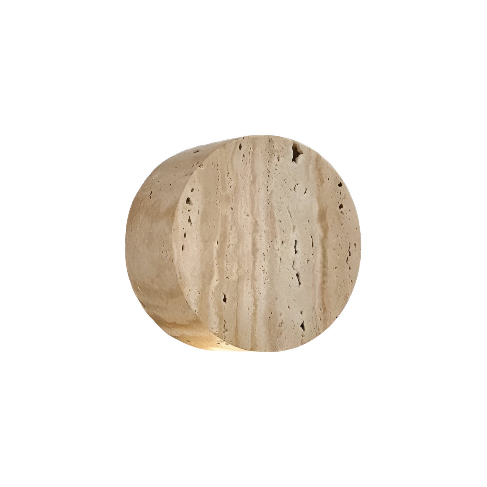 Japanese Wabi-Sabi Travertine Stone Wall Sconce LED 1-Light Lasson Living