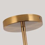 Japanese Wood Round LED Semi-Flush Mount Ceiling Light Lasson Living