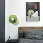 Nordic Glass Olive Disc Wall & Ceiling Light LED 1-light Lasson Living