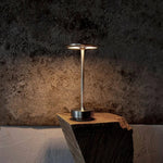 Modern Brass Cone LED Rechargeable Table Lamp 1-Light Lasson Living