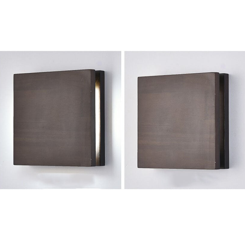 Japanese Wooden Square LED Wall Light | 1-Light Lasson Living