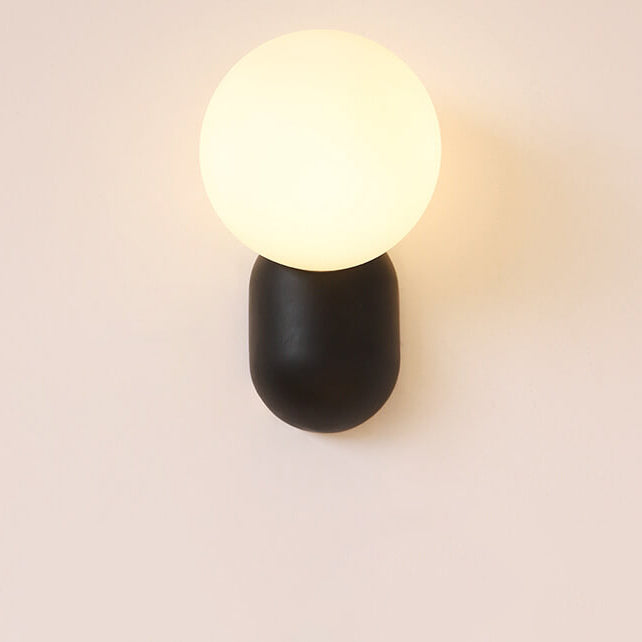 Modern Glass Globe Wall Light | 1-Light Lasson Living
