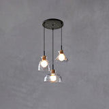 Nordic Rippled Glass and Wood LED Pendant Light | 1-Light Lasson Living