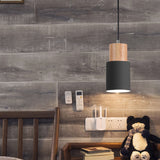 Nordic Wood Cylinder LED 1-Light Pendant Light Lasson Living