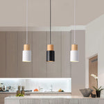 Nordic Wood Cylinder LED 1-Light Pendant Light Lasson Living