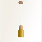 Nordic Wood Cylinder LED 1-Light Pendant Light Lasson Living