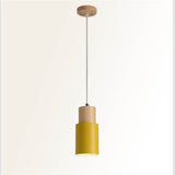 Nordic Wood Cylinder LED 1-Light Pendant Light Lasson Living