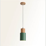 Nordic Wood Cylinder LED 1-Light Pendant Light Lasson Living