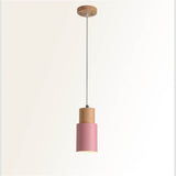 Nordic Wood Cylinder LED 1-Light Pendant Light Lasson Living