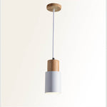 Nordic Wood Cylinder LED 1-Light Pendant Light Lasson Living