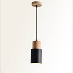 Nordic Wood Cylinder LED 1-Light Pendant Light Lasson Living