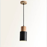 Nordic Wood Cylinder LED 1-Light Pendant Light Lasson Living