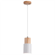 Nordic Wood Cylinder LED 1-Light Pendant Light Lasson Living