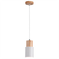 Nordic Wood Cylinder LED 1-Light Pendant Light Lasson Living