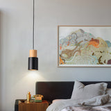 Nordic Wood Cylinder LED 1-Light Pendant Light Lasson Living