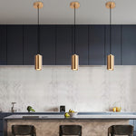 Nordic Minimalist Column Iron Pendant Light 1-Light Lasson Living
