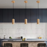 Nordic Minimalist Column Iron Pendant Light 1-Light Lasson Living