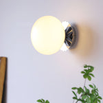 Modern Minimalist Glass Globe Wall Light | 1-Light Lasson Living