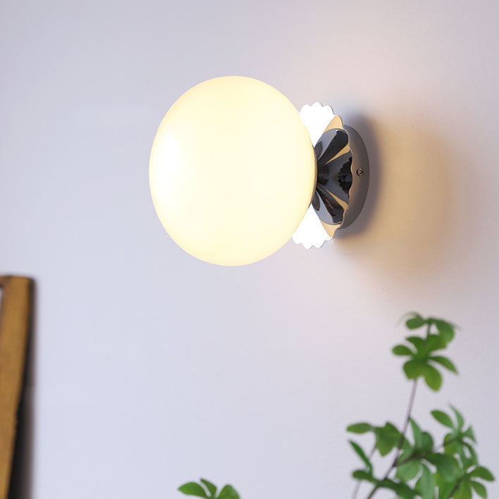 Modern Minimalist Glass Globe Wall Light | 1-Light Lasson Living