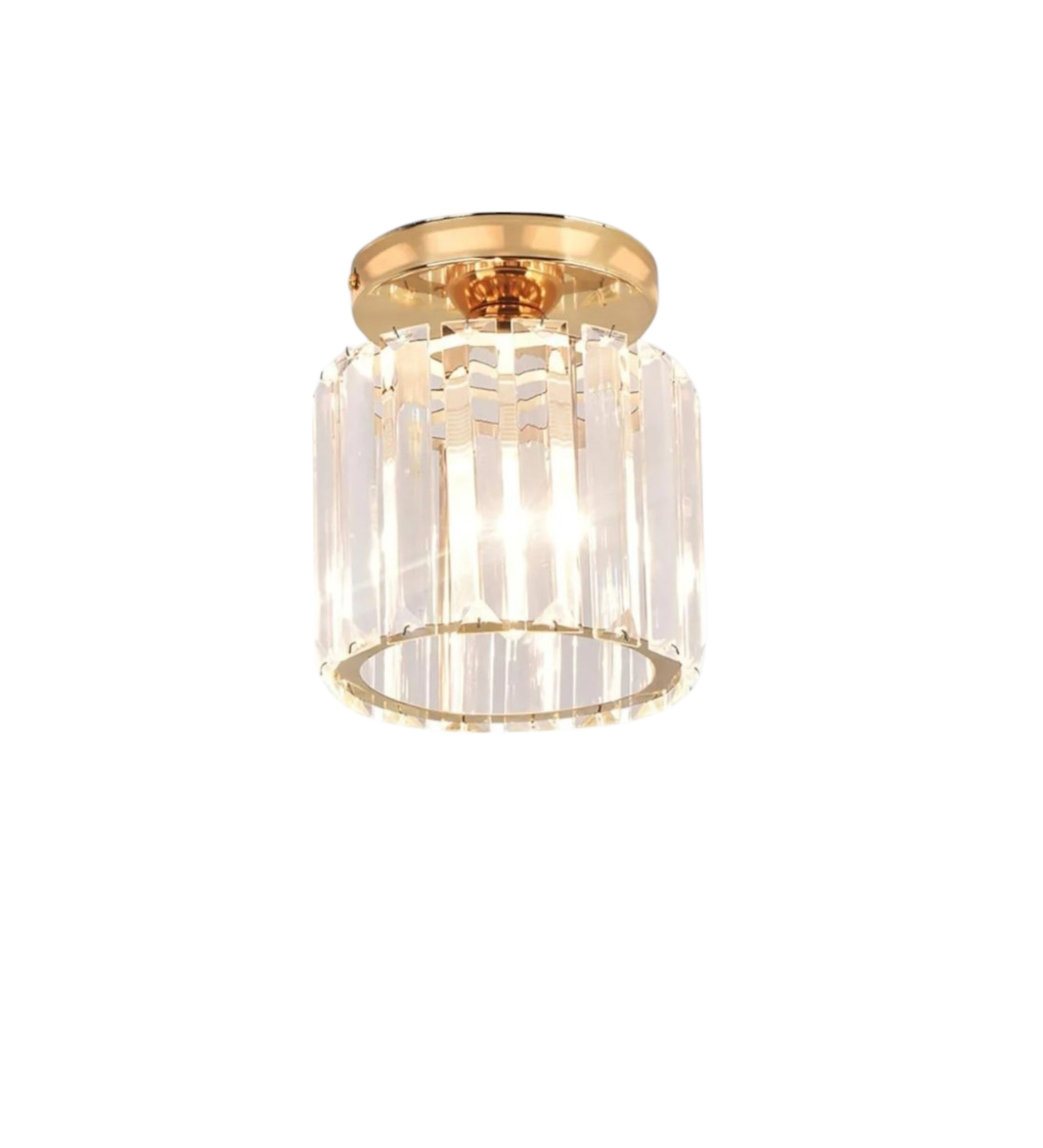 Modern Glass Square Ceiling Light 1-Light Lasson Living