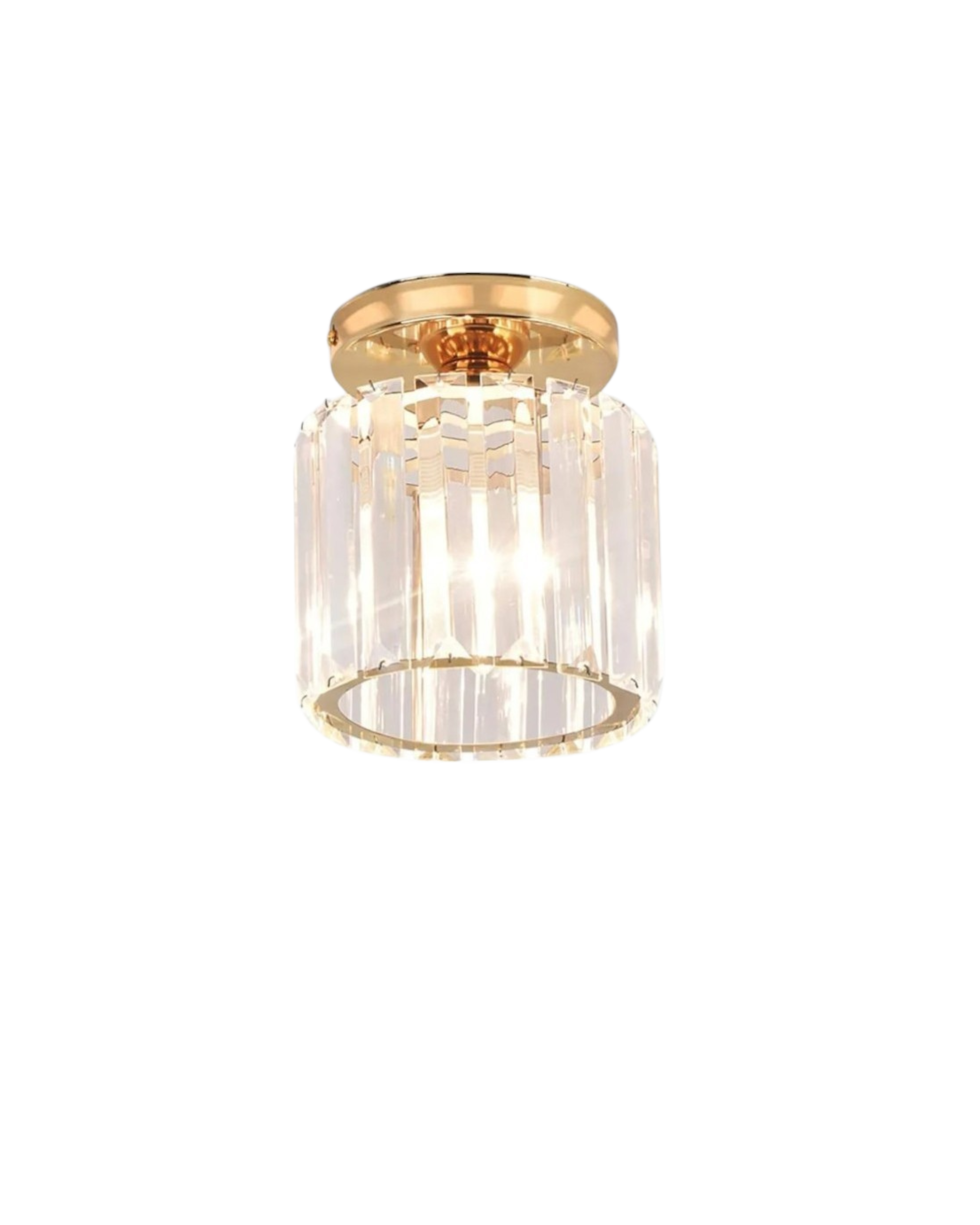 Modern Glass Square Ceiling Light 1-Light Lasson Living