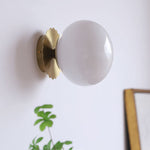 Modern Minimalist Glass Globe Wall Light | 1-Light Lasson Living