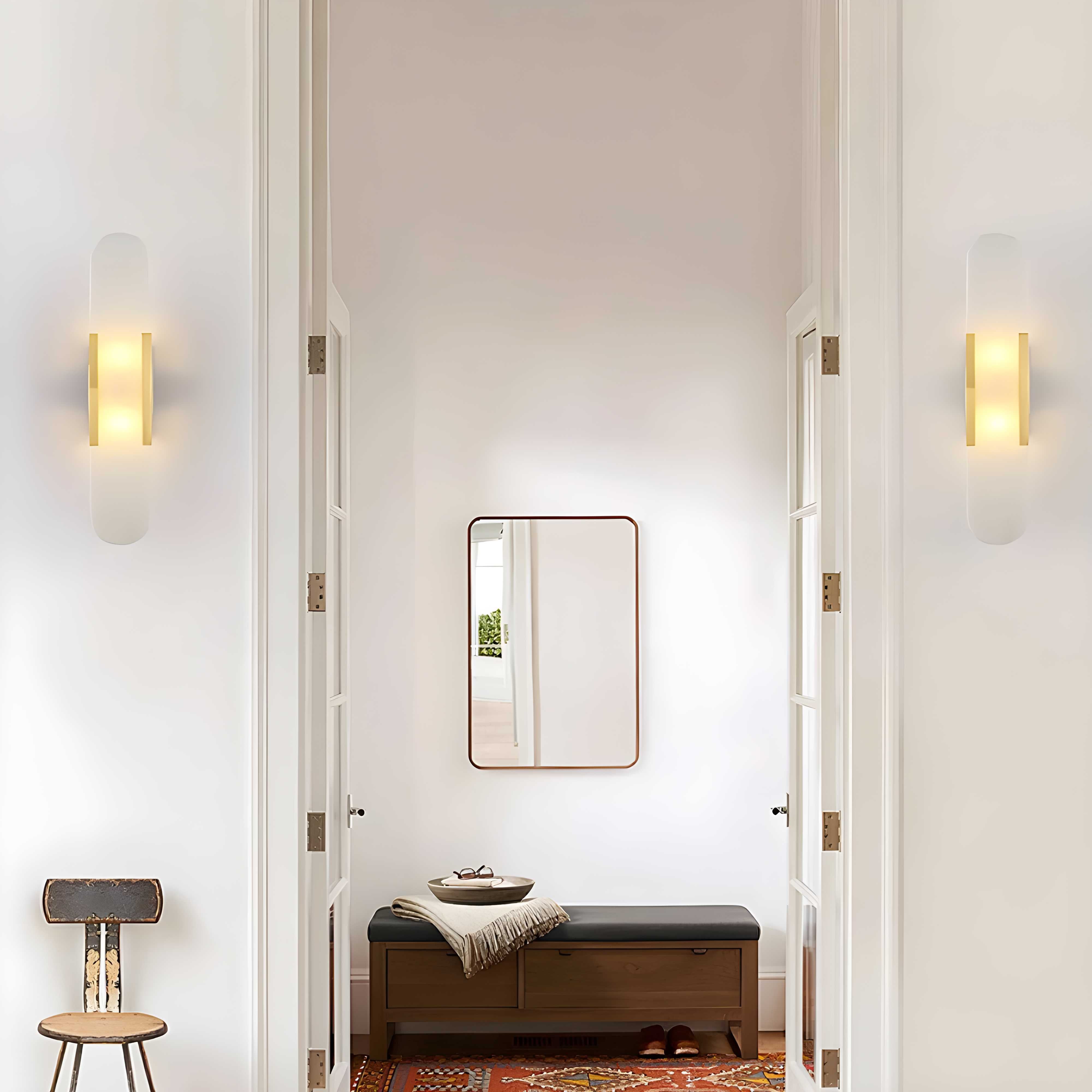 Nordic Alabaster Marble Wall Sconce LED 1-Light Lasson Living