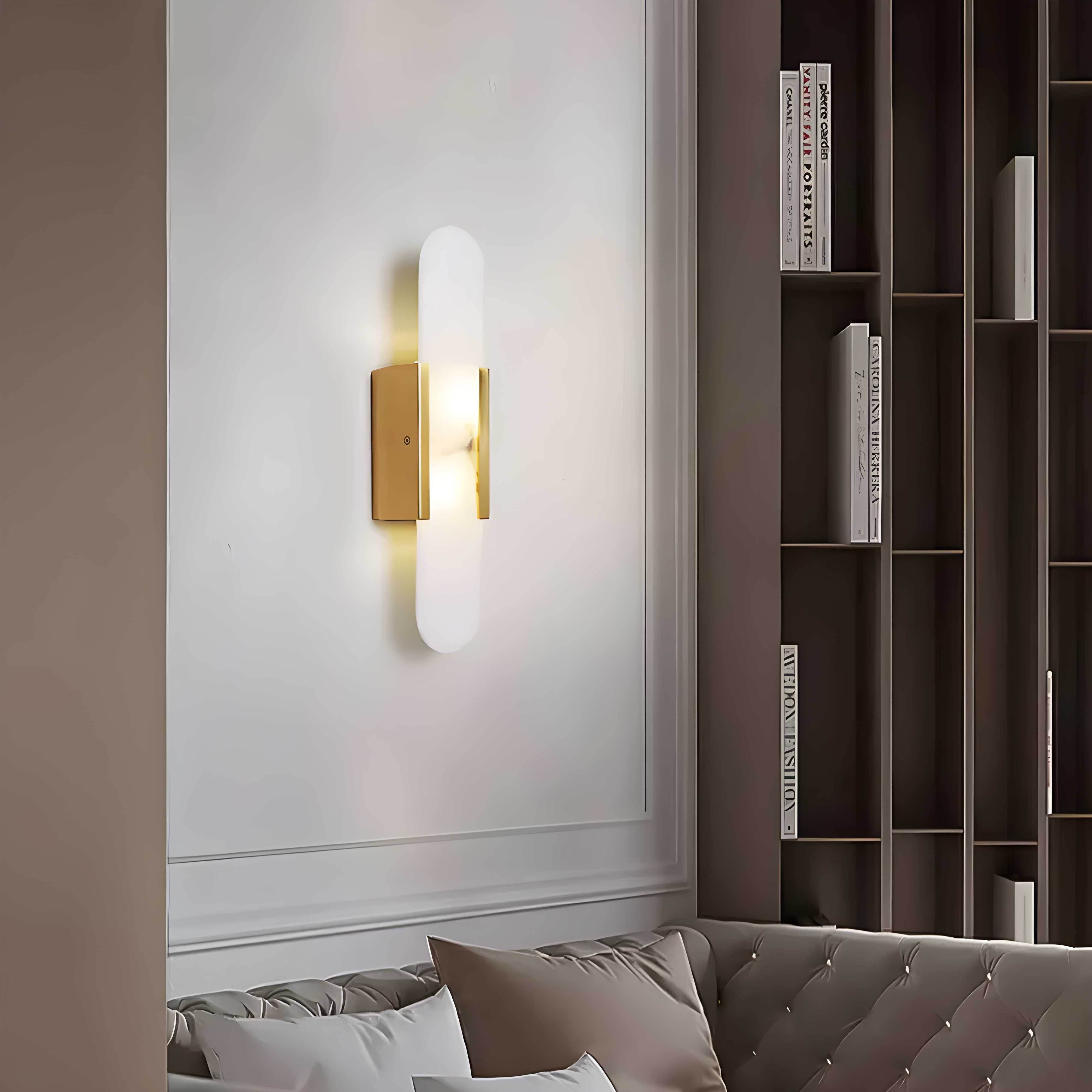 Nordic Alabaster Marble Wall Sconce LED 1-Light Lasson Living