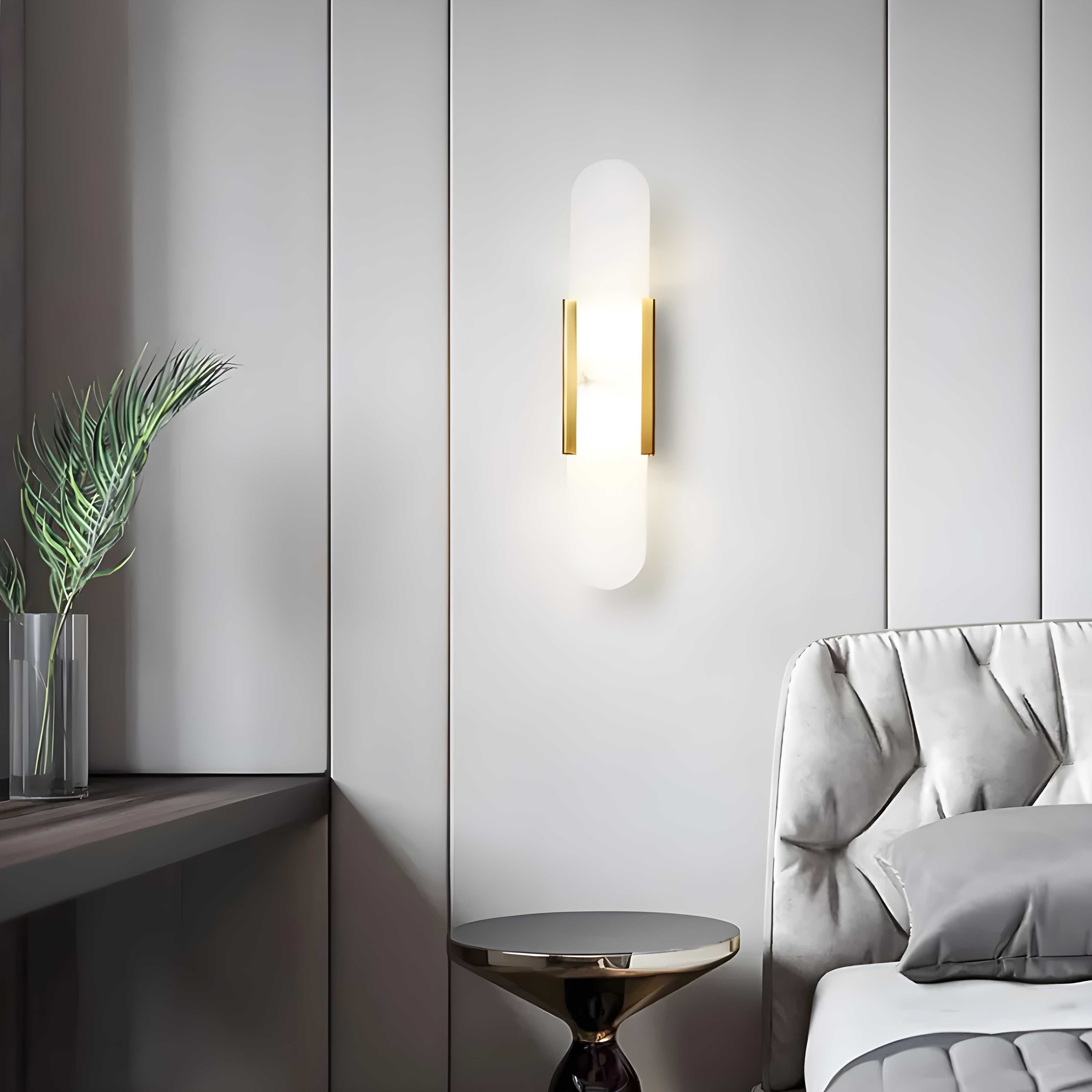 Nordic Alabaster Marble Wall Sconce LED 1-Light Lasson Living