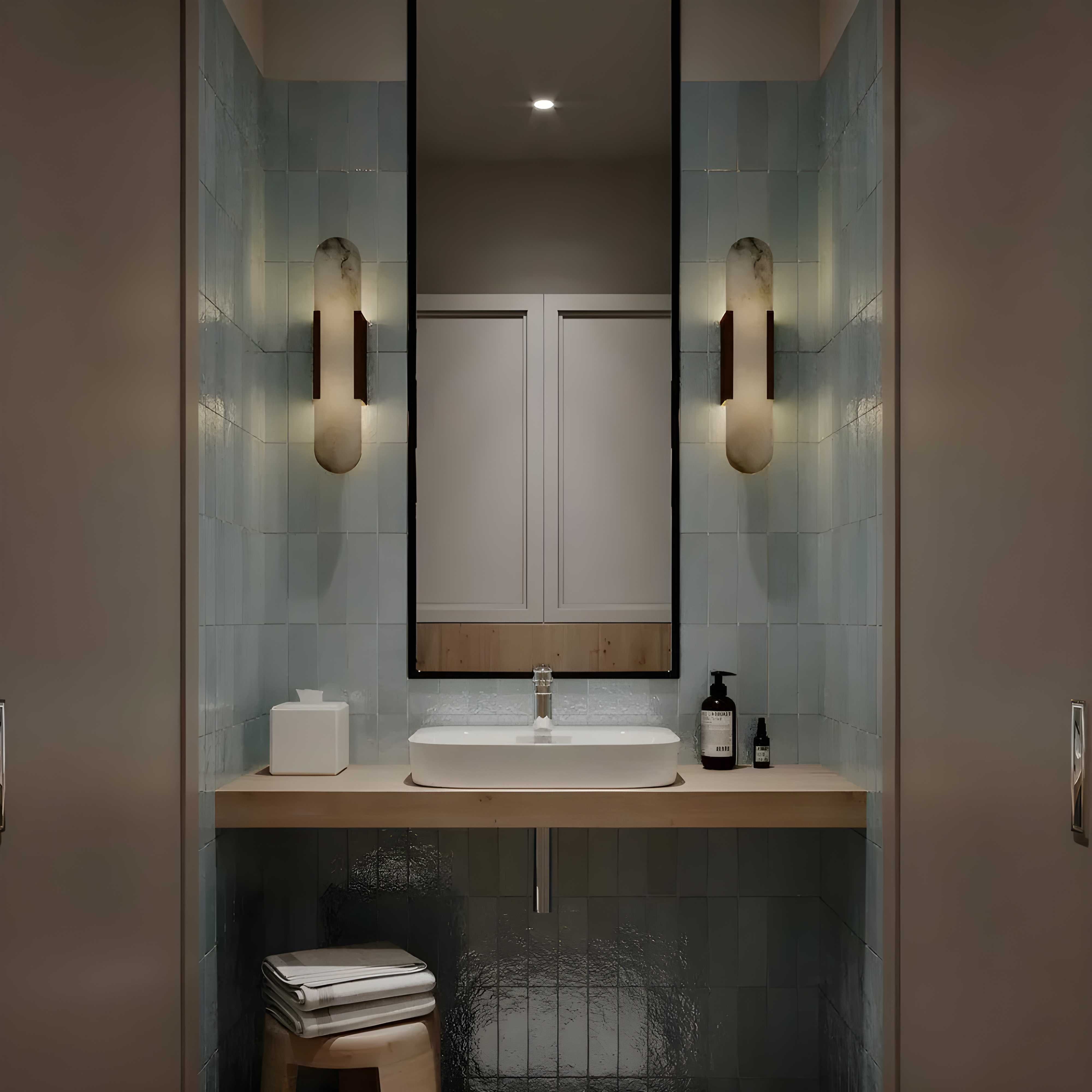 Nordic Alabaster Marble Wall Sconce LED 1-Light Lasson Living