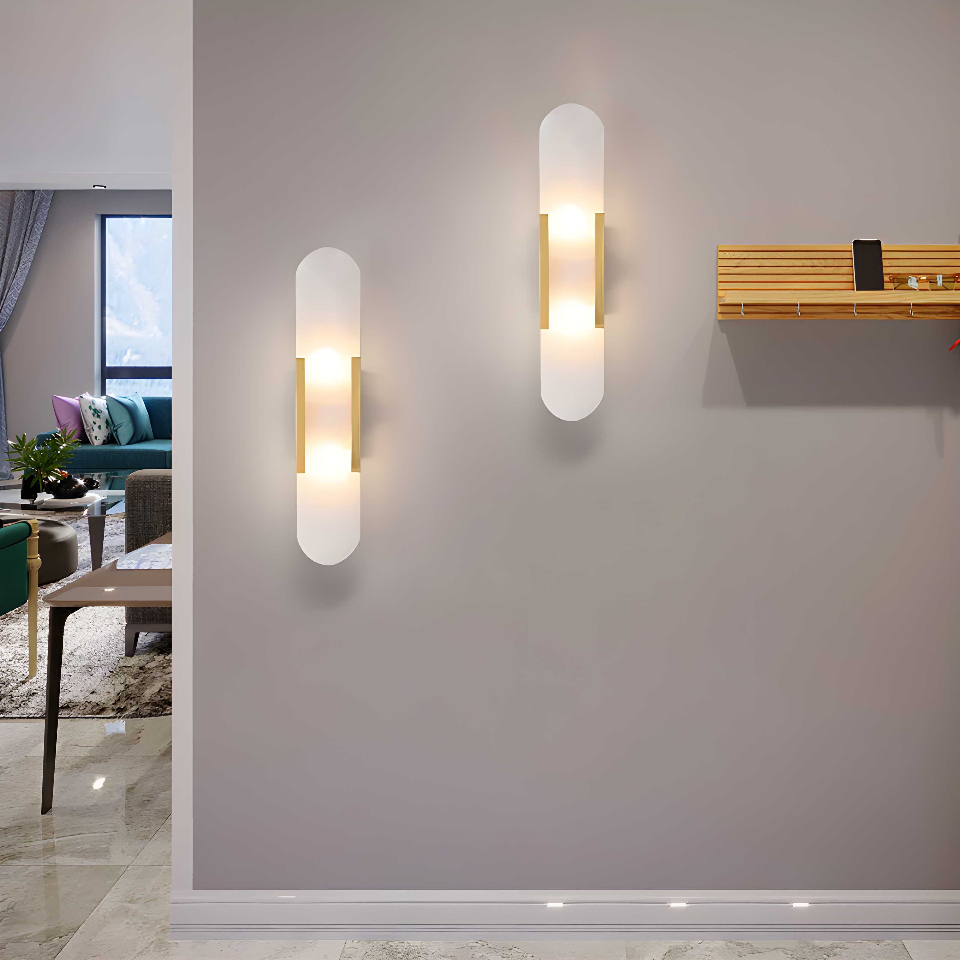 Nordic Alabaster Marble Wall Sconce LED 1-Light Lasson Living