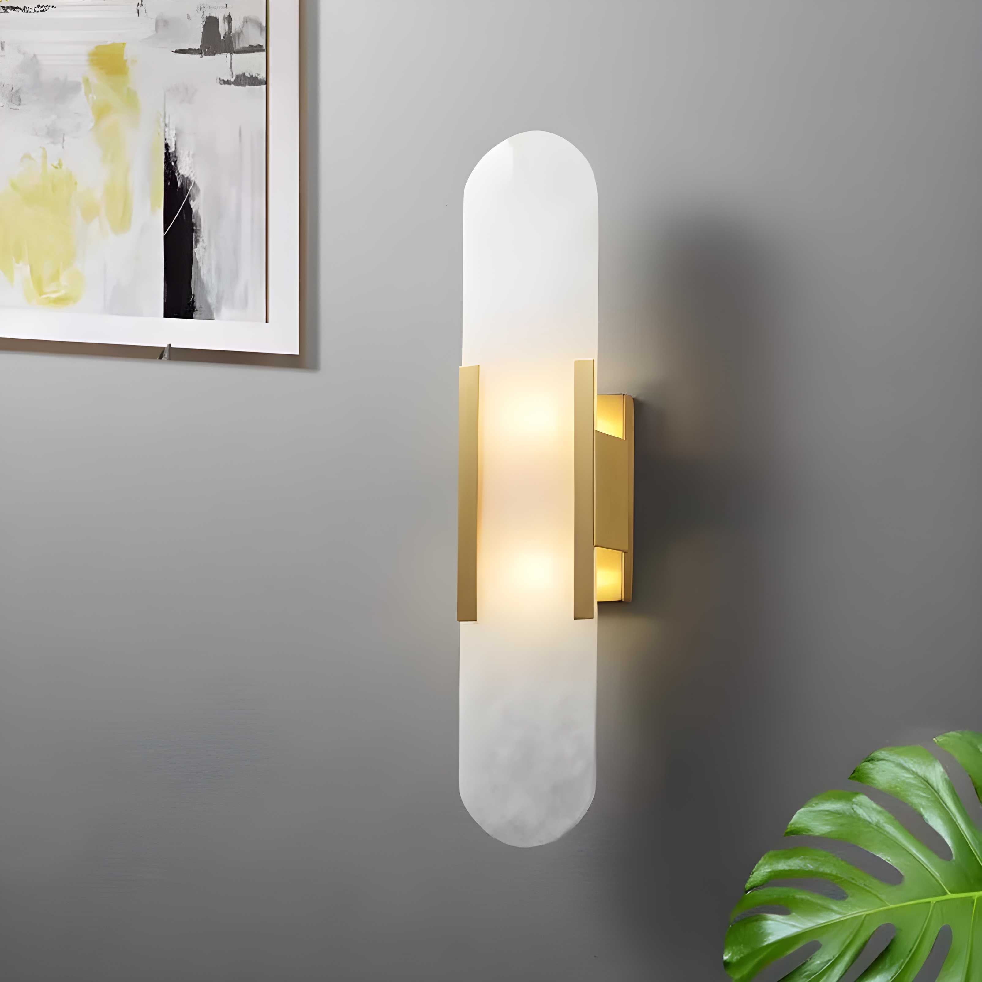 Nordic Alabaster Marble Wall Sconce LED 1-Light Lasson Living
