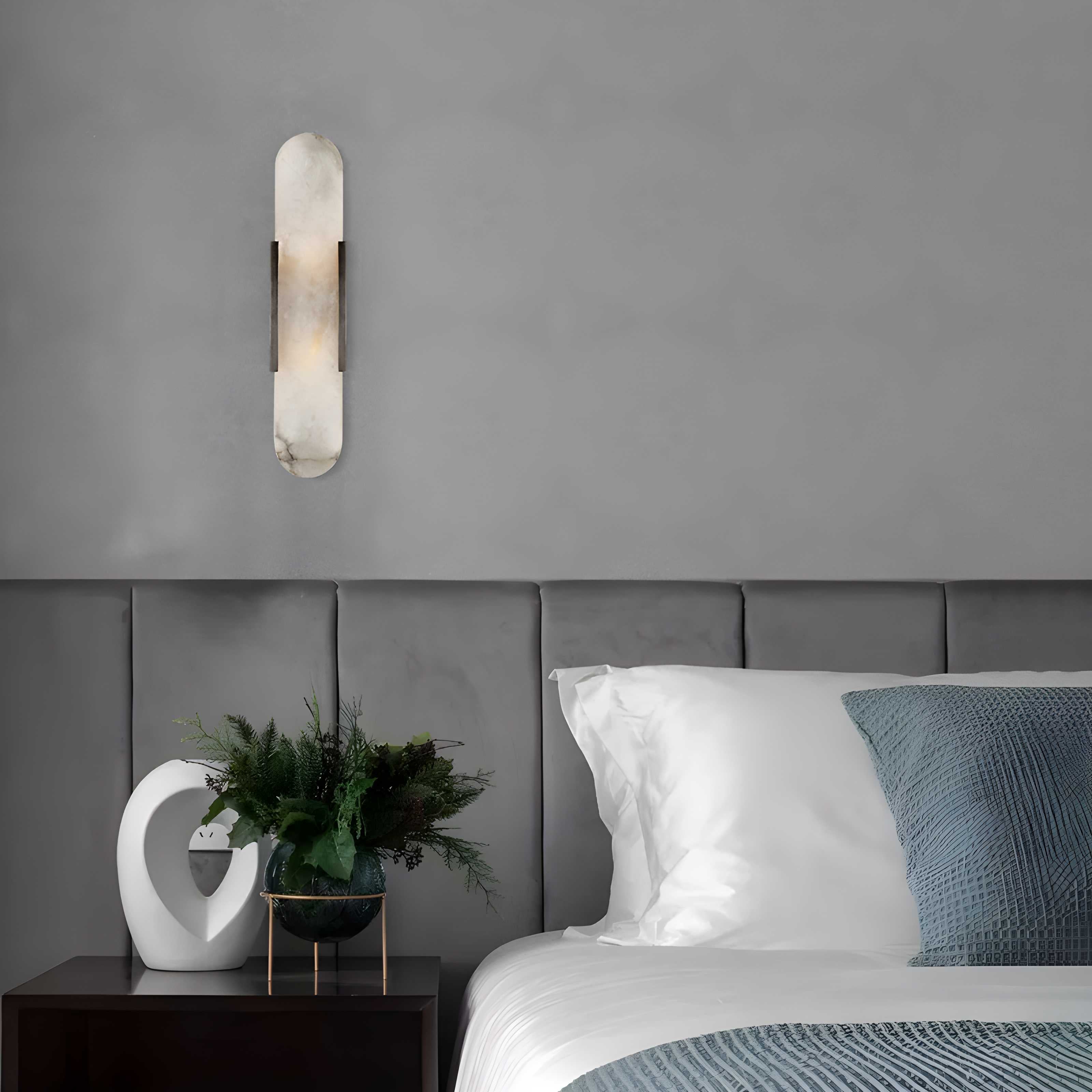 Nordic Alabaster Marble Wall Sconce LED 1-Light Lasson Living
