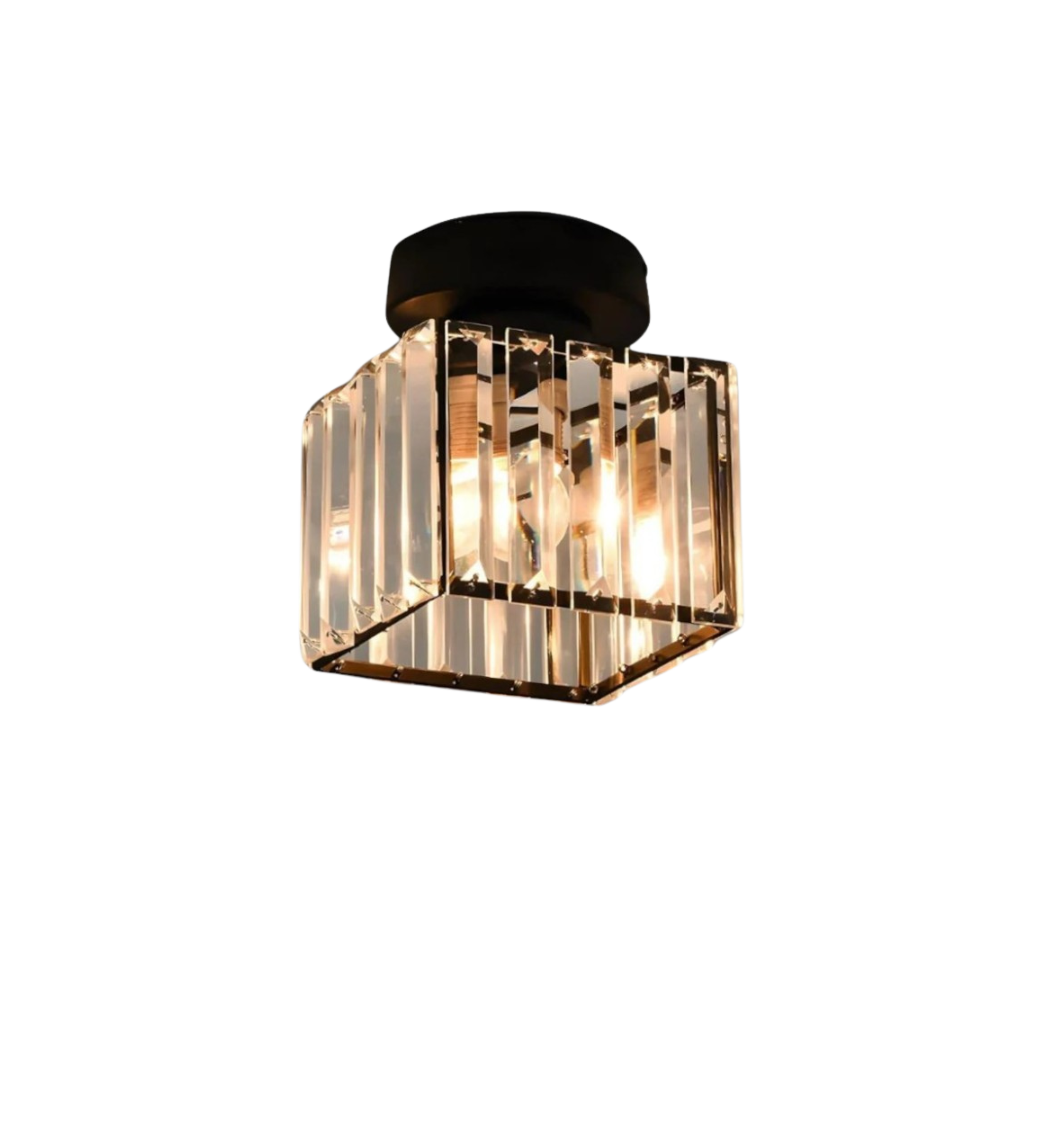 Modern Glass Square Ceiling Light 1-Light Lasson Living