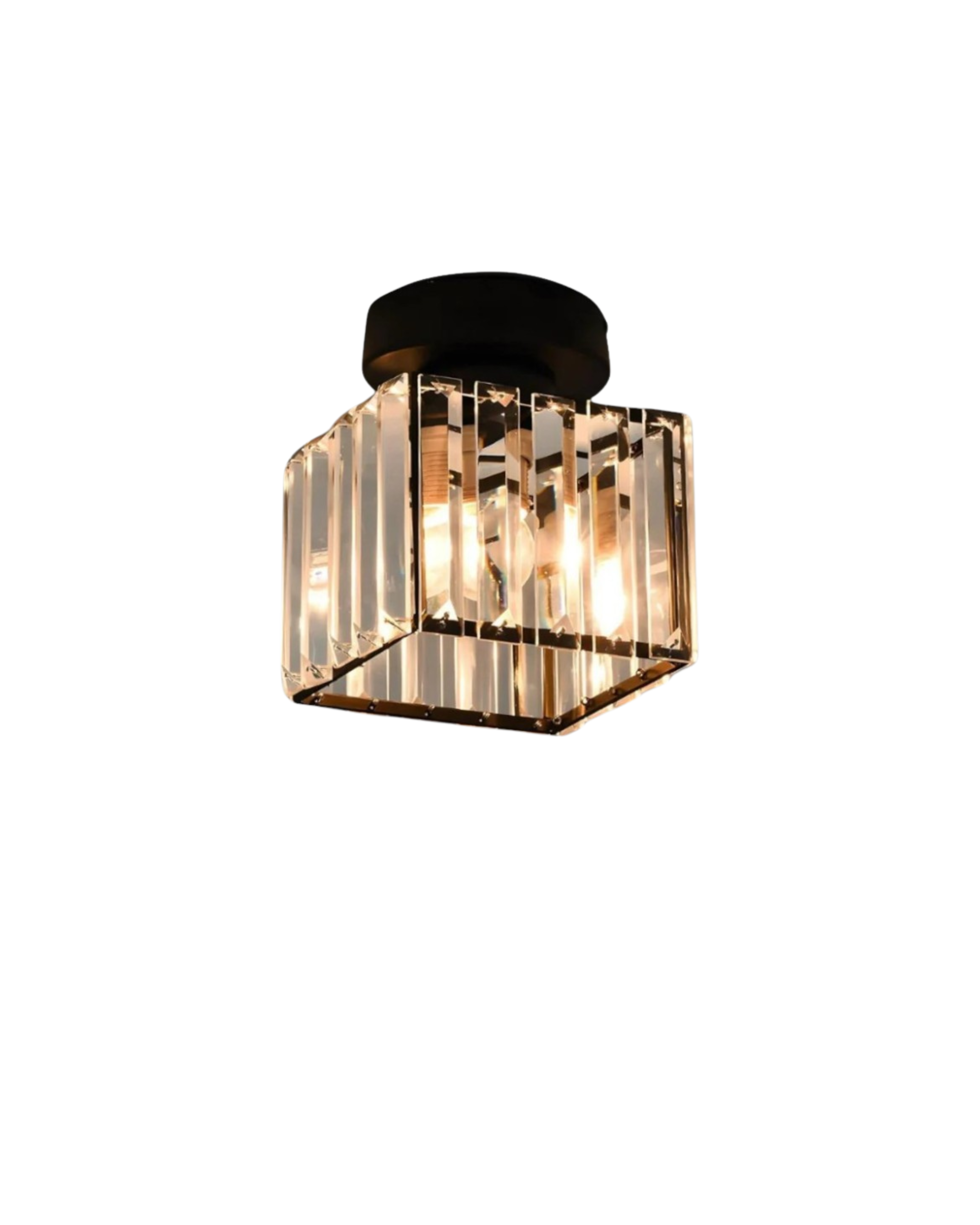 Modern Glass Square Ceiling Light 1-Light Lasson Living