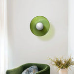 Nordic Glass Olive Disc Wall & Ceiling Light LED 1-light Lasson Living