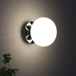 Modern Minimalist Glass Globe Wall Light | 1-Light Lasson Living
