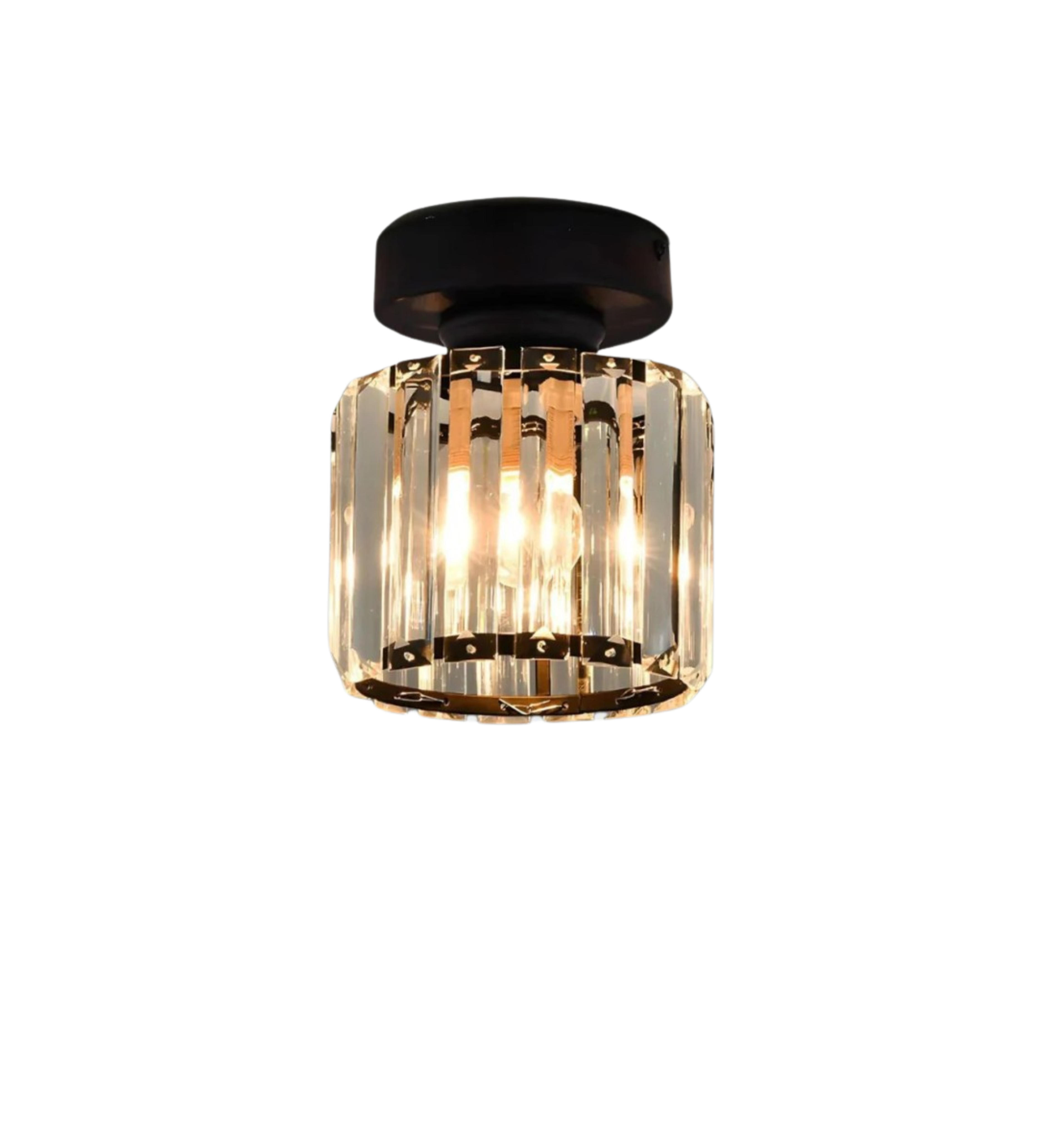Modern Glass Square Ceiling Light 1-Light Lasson Living