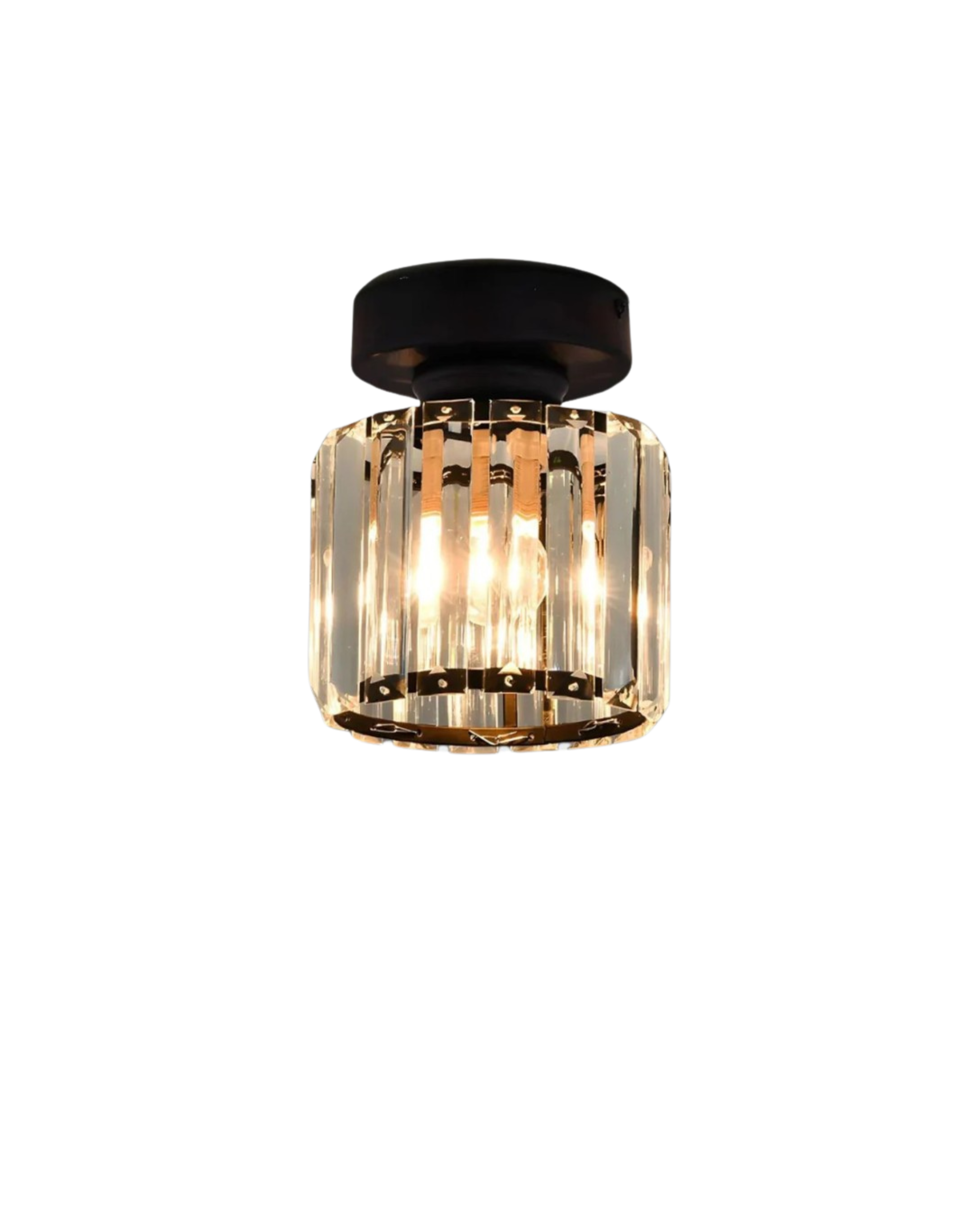 Modern Glass Square Ceiling Light 1-Light Lasson Living