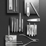19 In 1 Stainless Steel Manicure Set Nail Clipper Kit With Leather Case - Image 2