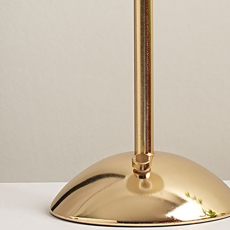 Scandinavian Brass Pleated Fabric Cone Table Light | 1-Light Lasson Living