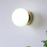 Modern Minimalist Glass Globe Wall Light | 1-Light Lasson Living