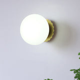 Modern Minimalist Glass Globe Wall Light | 1-Light Lasson Living