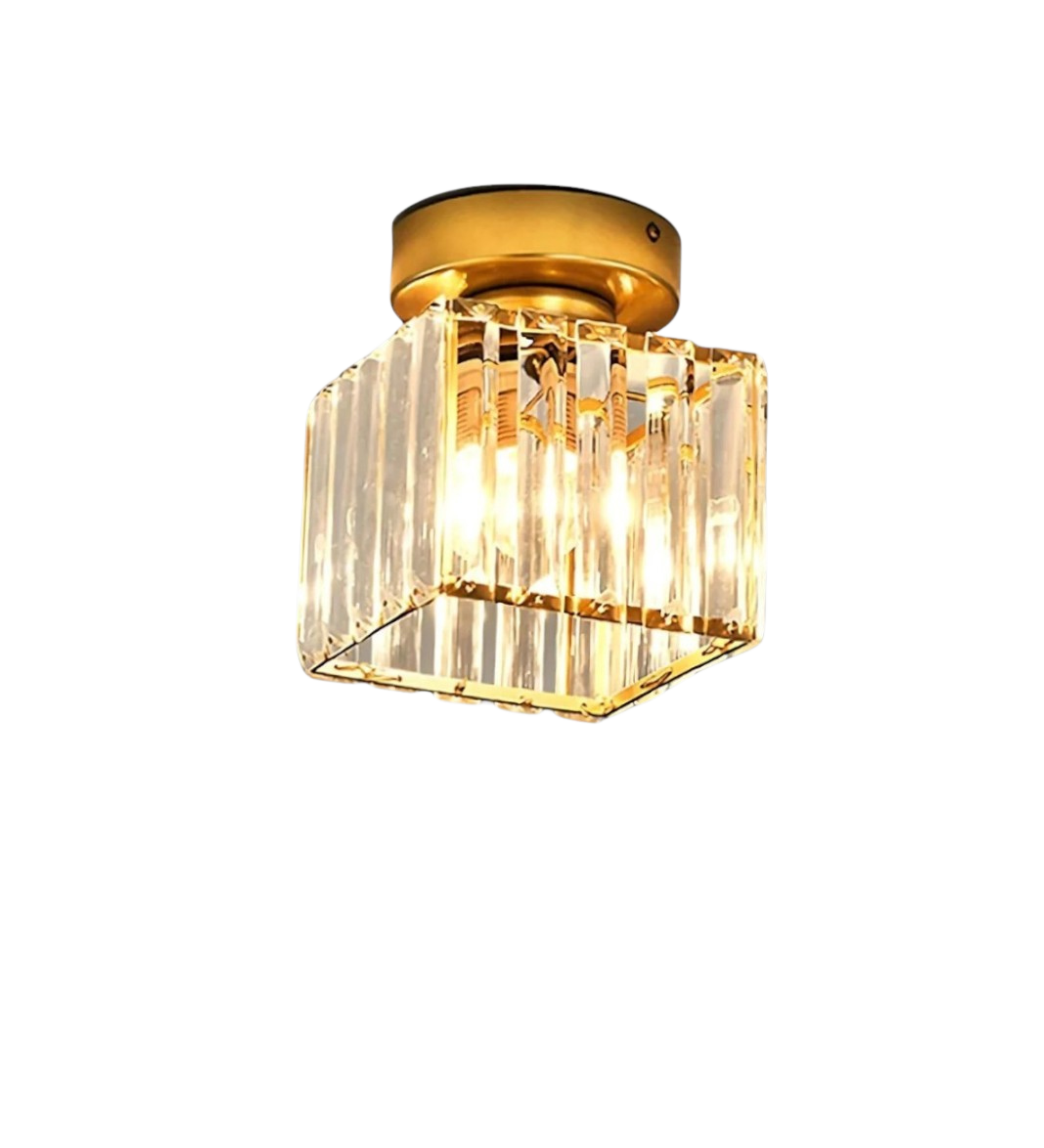 Modern Glass Square Ceiling Light 1-Light Lasson Living