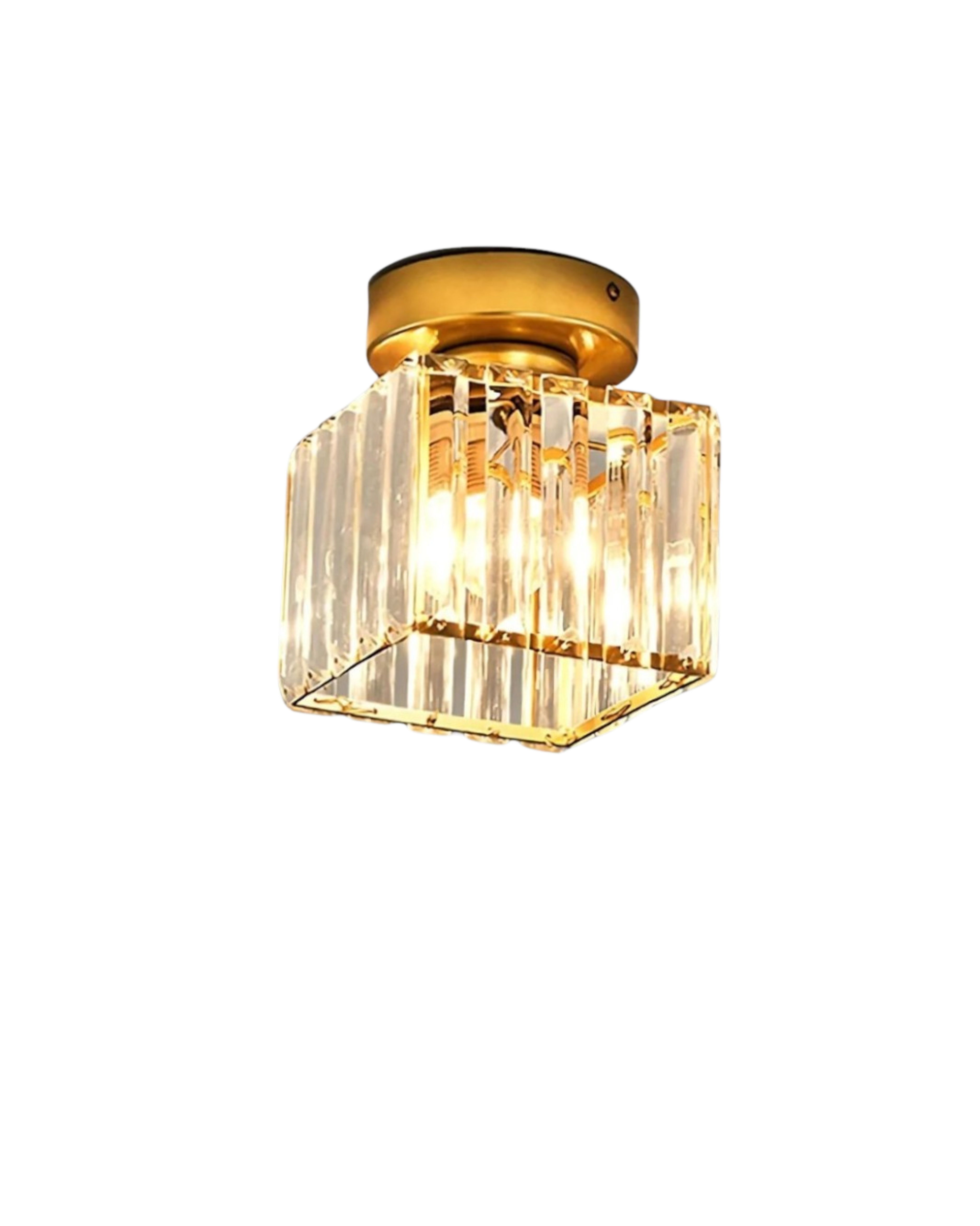 Modern Glass Square Ceiling Light 1-Light Lasson Living