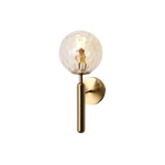 Nordic Brass Glass Globe Wall Sconce LED 1-Light Lasson Living