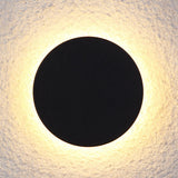 Modern Minimalist Round LED Wall Sconce IP65 Outdoor 1-Light Lasson Living
