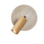 Modern Travertine Wood Rotatable Wall Sconce LED 1-Light Lasson Living