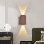 Nordic Minimalist Glass Rectangular LED Wall Sconce Light 2-light Lasson Living